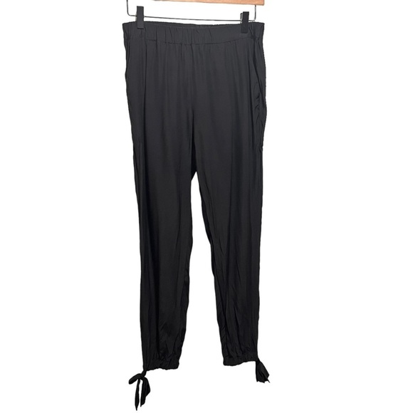 Dear Cashmere Pants - Dear Cashmere 100% Silk Black Lightweight Pants Size Medium